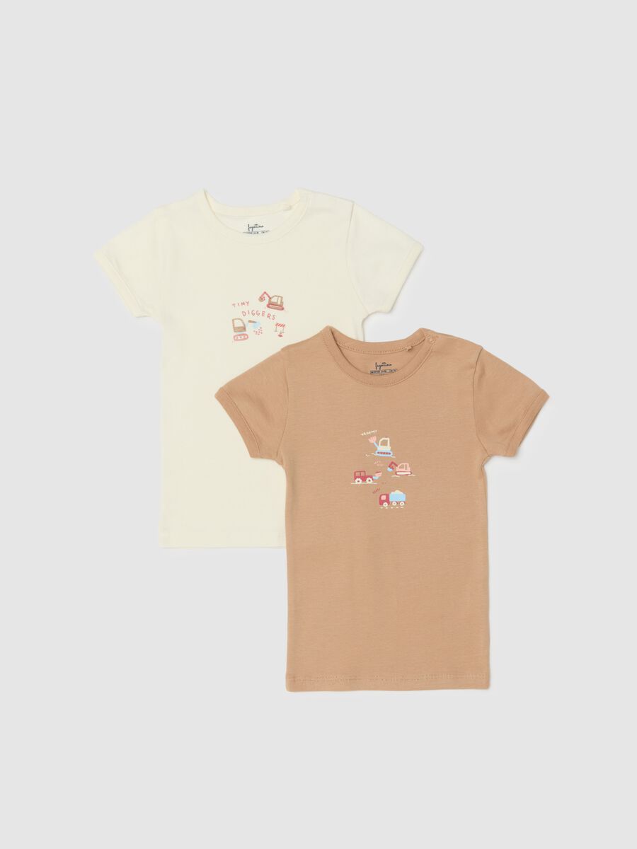 Baby's multicolour t-shirt twin pack in pure cotton regular fit_0