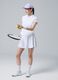 White ALTAVIA COURT sports skirt in stretch technical fabric with integrated shorts_0