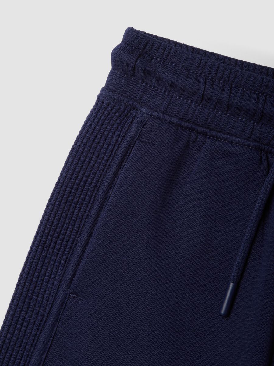 Blue pure cotton shorts with elasticated waistband_2