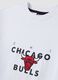 T-shirt branca em algod&atilde;o puro com estampado Chicago Bulls_1