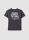 Grey pure organic cotton T-shirt with front and back print for girls_4
