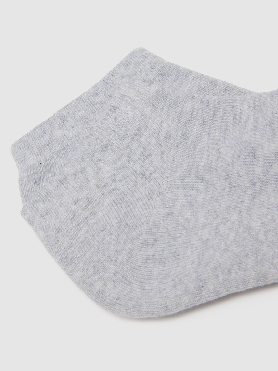 Tripack of grey cotton sports socks with elastic fit_1