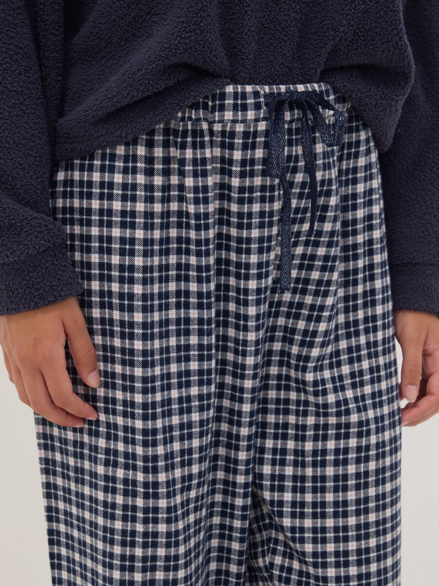 Multicolour check organic cotton pyjama trousers_2