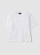 Wei&szlig;es T-Shirt aus reiner Baumwolle mit Lochstickerei, Regular Fit_4