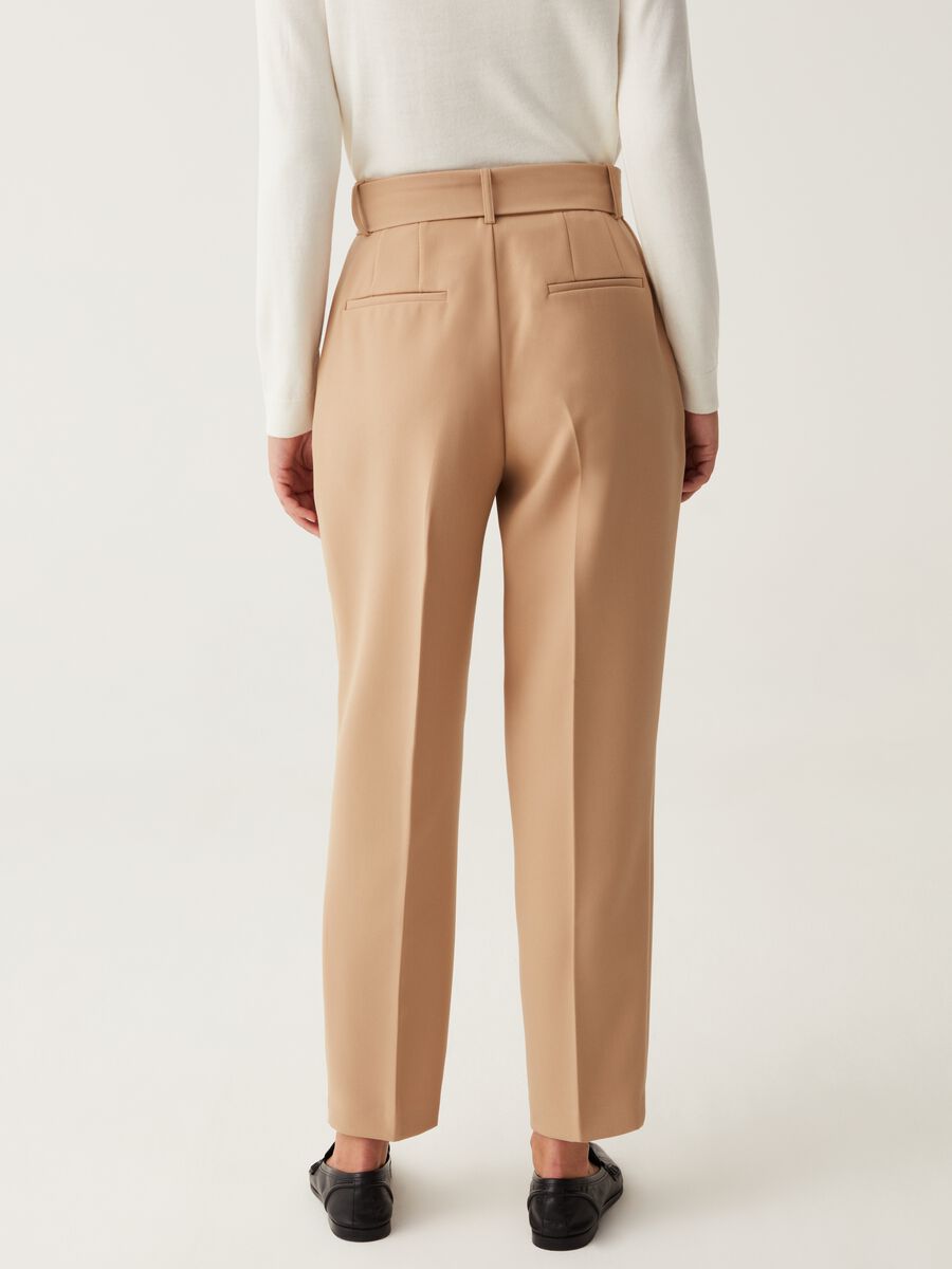 Cigarette trousers with stitching and darts_2