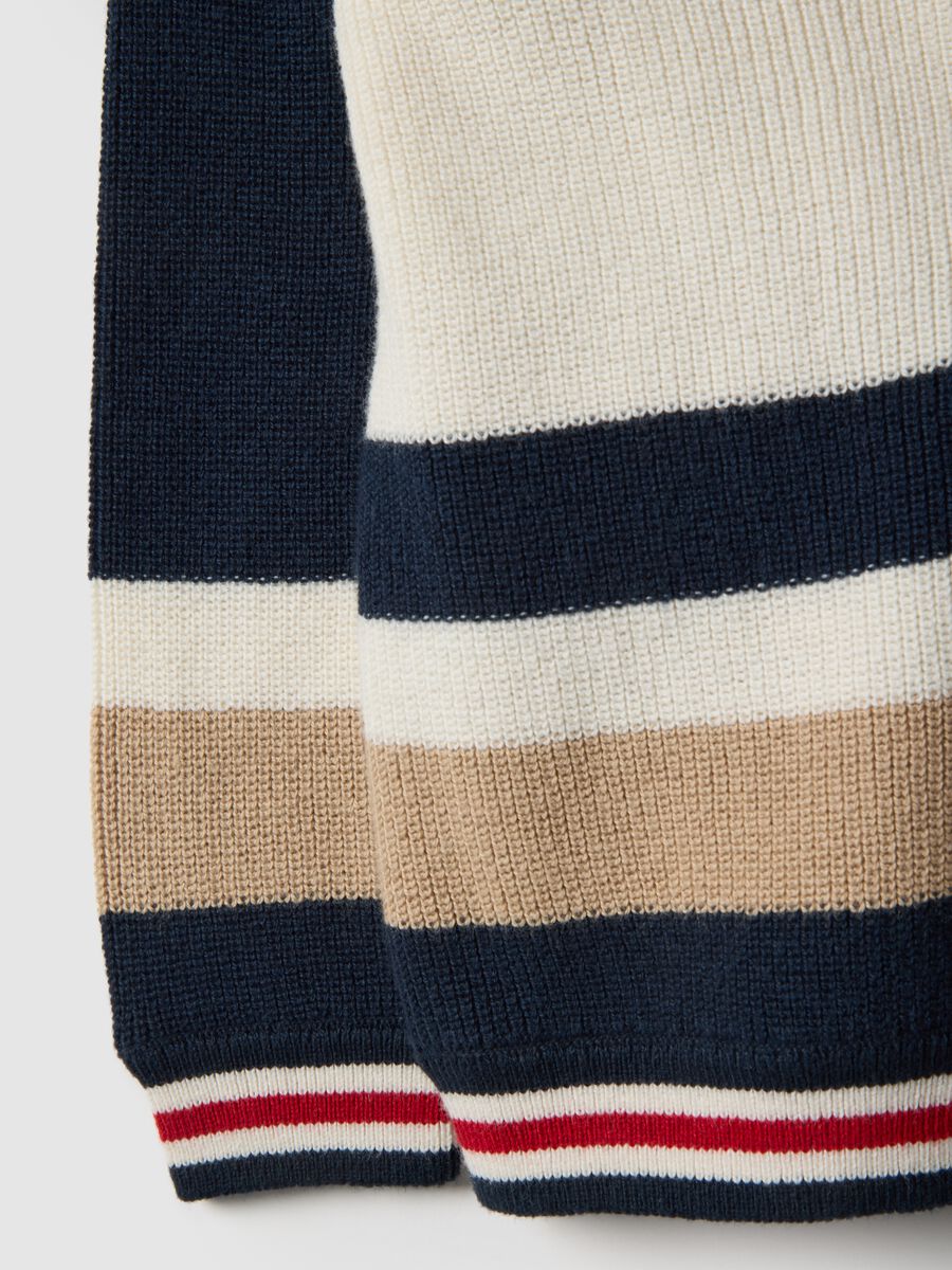Striped blue and beige cardigan for boys_3