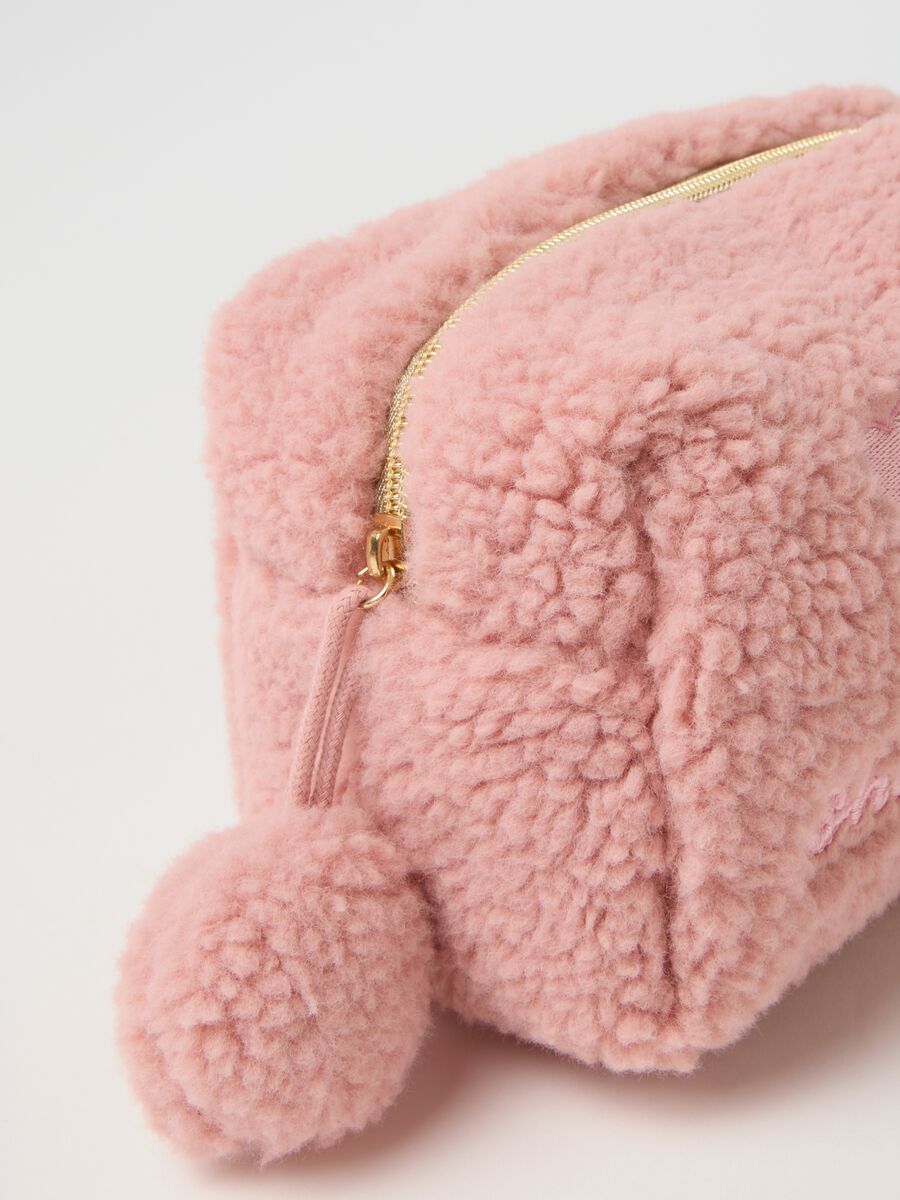 Pink beauty case with Stitch embroidery_2