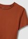 Brown short sleeve pure cotton regular fit T-shirt_5