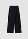 Pantaloni Easy Dry neri in tessuto elasticizzato wide leg ALTAVIA STUDIO_5