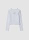 Grey slim-fit organic stretch cotton T-shirt with slogan_0