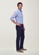 Blue regular tapered-fit stretch cotton twill chino trousers_0