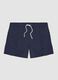 Blue regular-fit swim shorts with drawstring_4