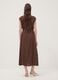 Brown midi dress in pure viscose with polka dots, regular fit_3