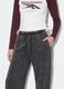 Graue Joggerhose aus Baumwollmix mit Kordelzug_2