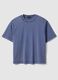 Blue pure cotton boxy fit t-shirt_0