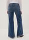 Blue high-waisted wide-leg stretch cotton jeans_2
