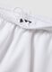 White cotton-blend Bermuda shorts with elasticated waistband_5