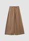 Brown wide-leg jeans in pure lyocell_0