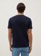T-shirt azul de algod&atilde;o puro, regular fit_2