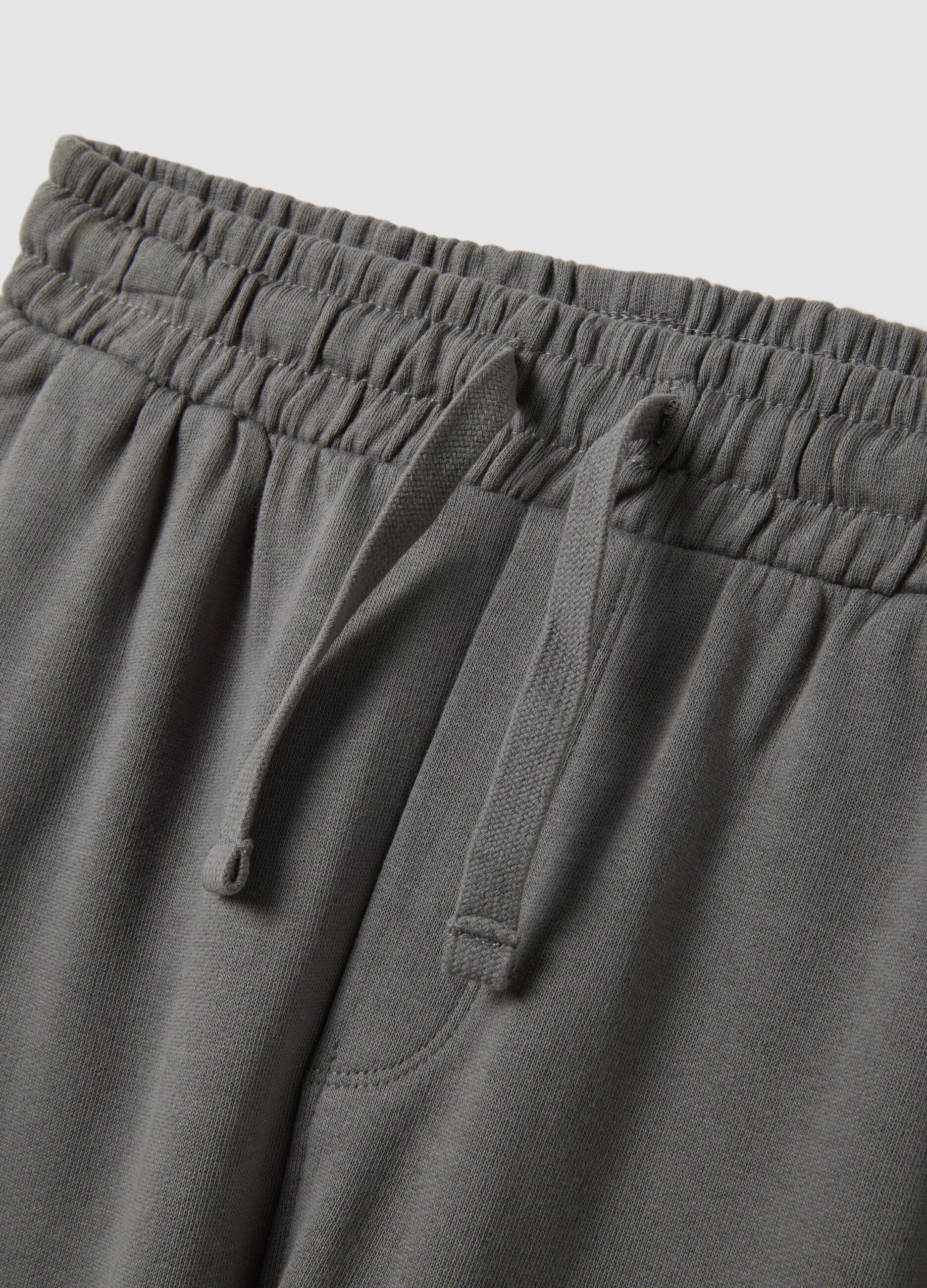 Pantaloni jogger grigi in puro cotone