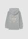 Grey oversized cotton blend kids' hoodie with Chicago Bulls print_1