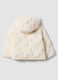 Beige wattierte Kapuzenjacke mit Reissverschluss f&uuml;r Babym&auml;dchen_1