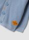 Blue cotton-blend V-neck oversized fit cardigan for boys_2