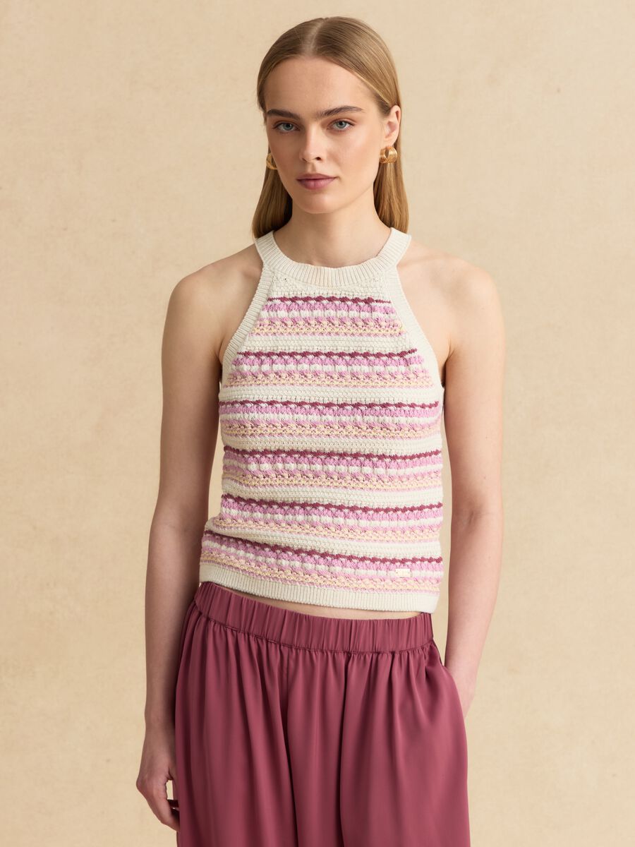 Mehrfarbiges Tanktop aus Baumwollmischung_2