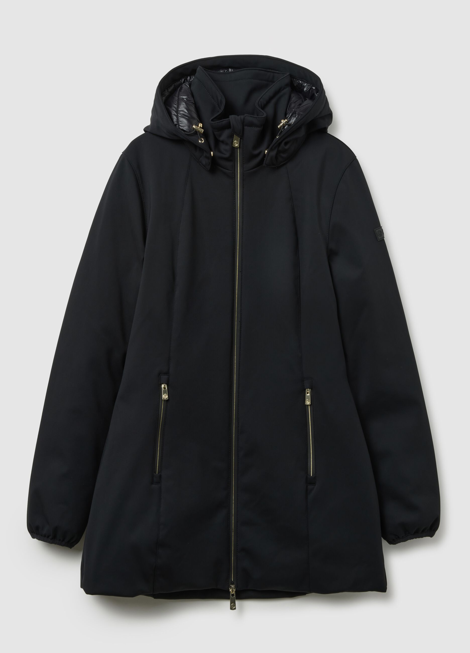 Schwarze Jacke Mit Kapuze Damen