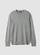 Grey crew-neck viscose-blend jumper, regular fit_0