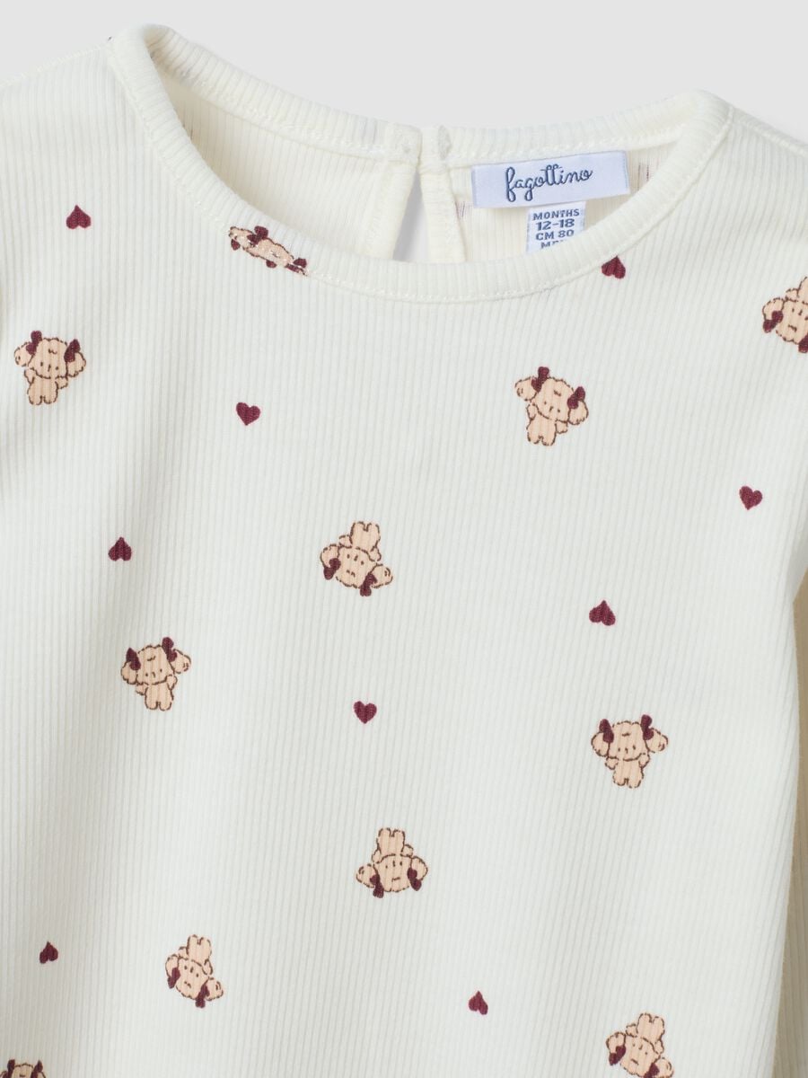 White organic stretch cotton crew-neck T-shirt_2