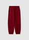 Pantaloni jogger rossi in puro cotone regular fit_1