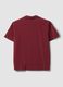 Camicia over fit rossa in misto viscosa a maniche corte_1