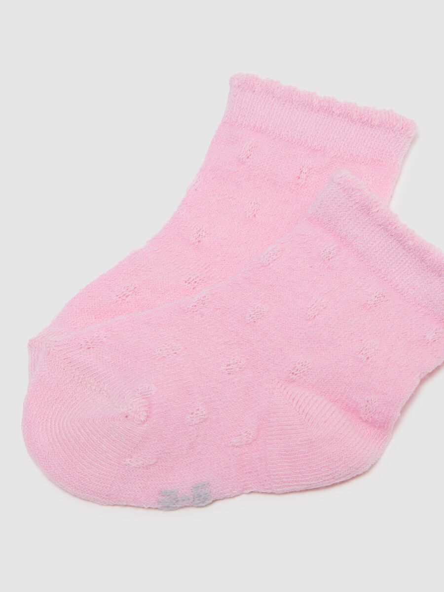 Multicolour cotton blend baby girl's regular fit socks tripack_1