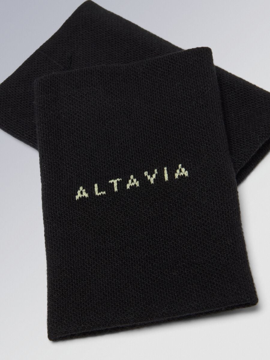Black ALTAVIA COURT wristbands in stretch cotton_2