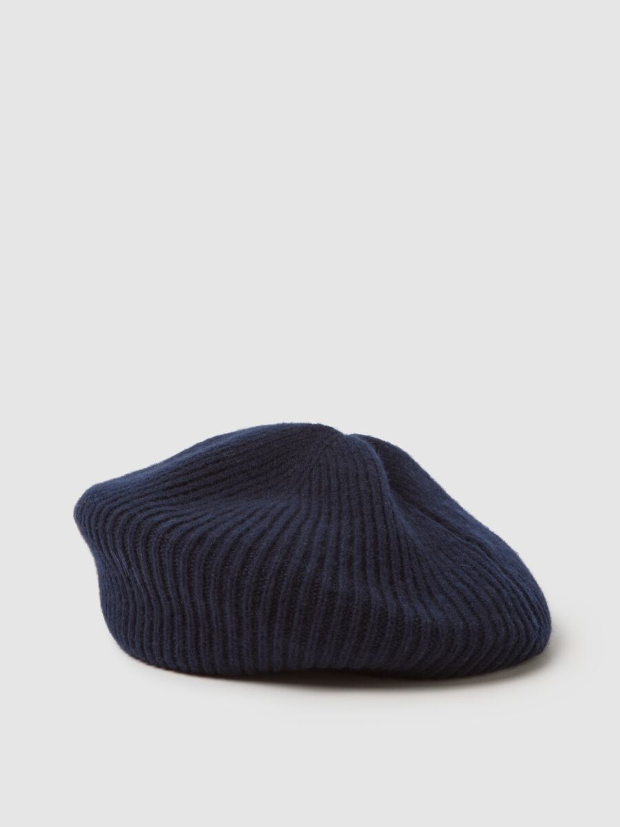 Girl's Pure Blue Wool Beret_1