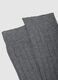 Long grey ribbed stretch socks_1