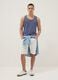 Blue pure cotton vest top_1