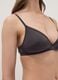 Black triangle bra in stretch fabric with removable padding_2