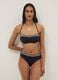 Black stretch swim briefs with embroidered details_0