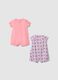 Set of two colourful cotton baby rompers with prints_1