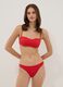 Rote Bikinihose aus elastischem Material_0