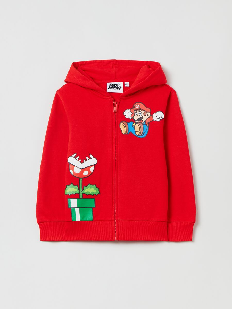 Full-zip hoodie with Super Mario print_0