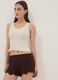 Brown crochet regular-fit cotton-blend shorts_3