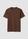 Brown regular-fit T-shirt in pure organic cotton jersey_4