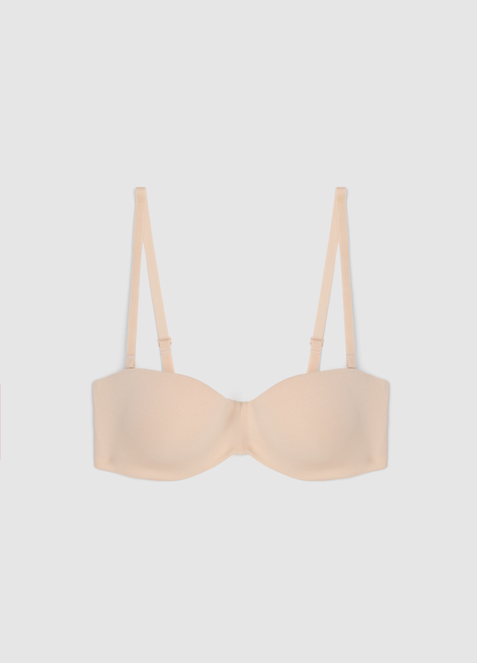 Beige Balconette-BH mit herausnehmbarer Polsterung