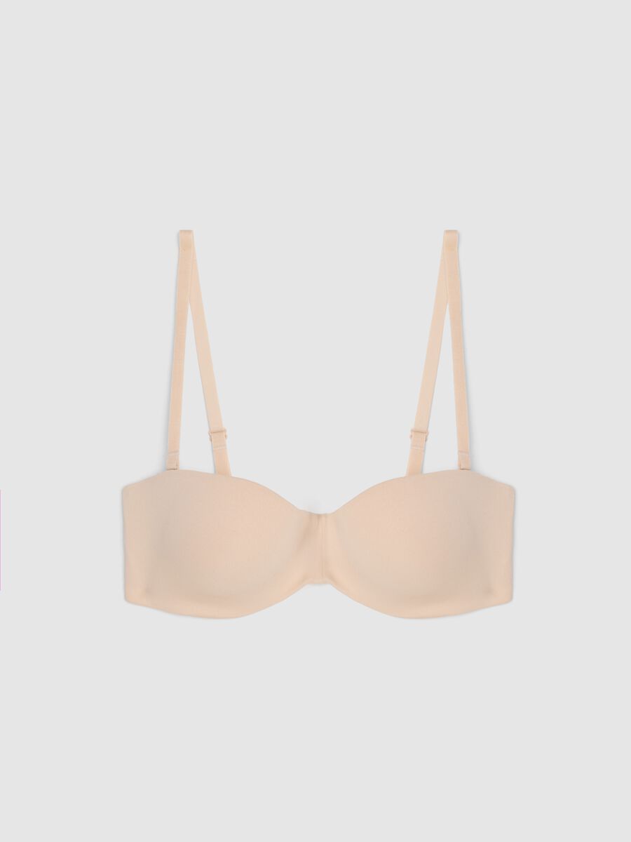Beige balconette bra with removable padding_4
