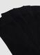Pack of five black mid-calf socks in stretch organic cotton_2