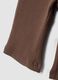 Brown flared leggings in stretch organic cotton for baby girl_3