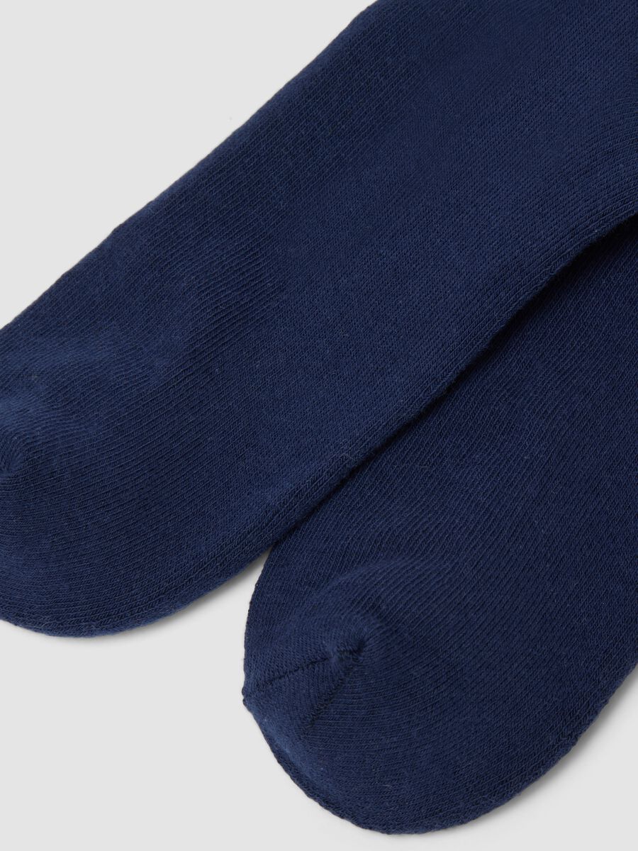 Chaussettes de sport bleues en coton stretch avec logo brod&eacute;_2